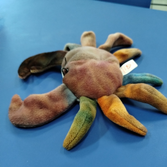 ✓Ty Beanie Babies Claude The Tye Dye Crab 1996 - Picture 6 of 10